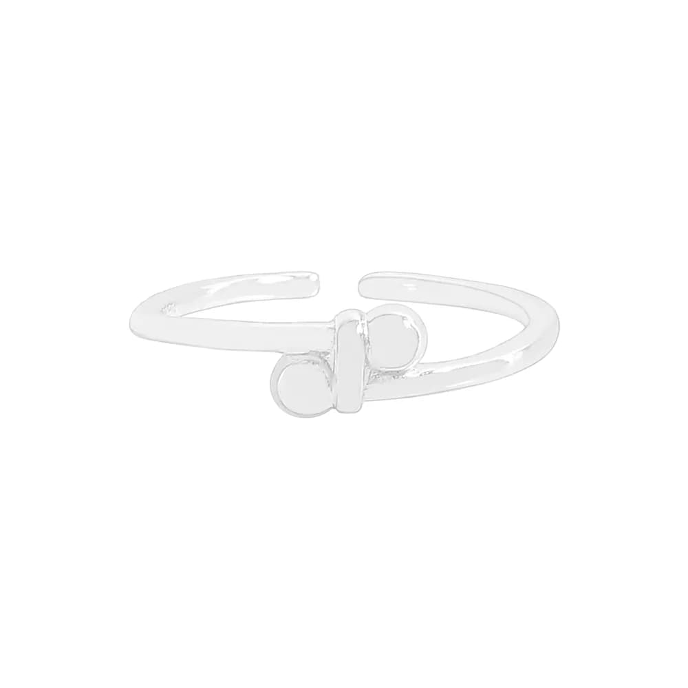 Bar Knot Ring in Silver — Sterling silver