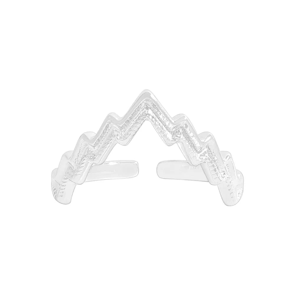 Chevron Peak Ring in Silver — Sterling silver