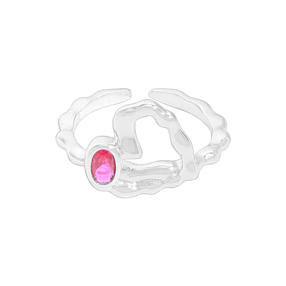 Wavy Band Ring in Silver — Sterling silver
