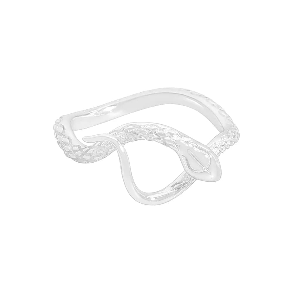 Snake Coil Ring in Silver — Sterling silver