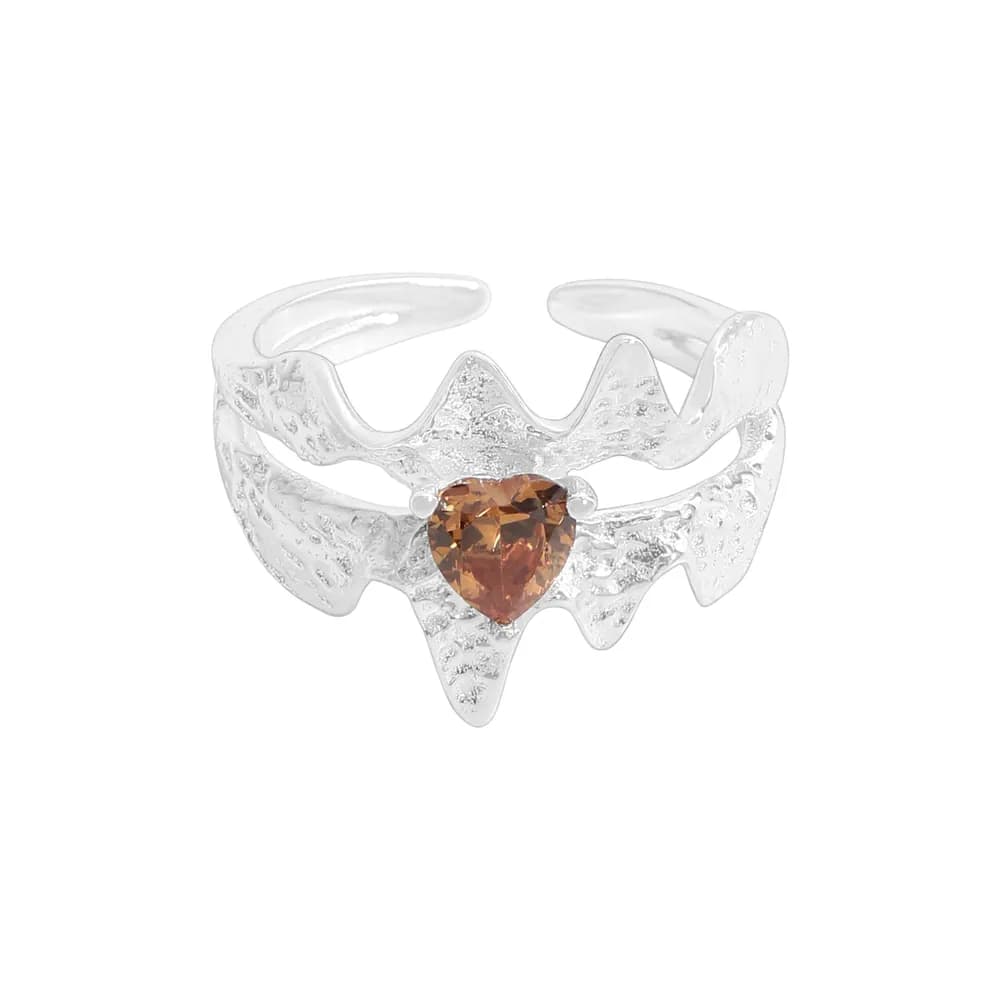 Wavy Crown Ring in Silver — Sterling silver