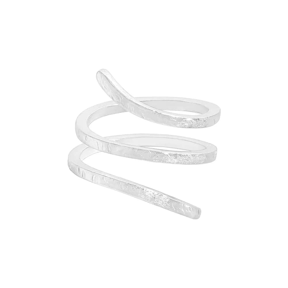 Spiral Wrap Ring in Silver — Sterling silver