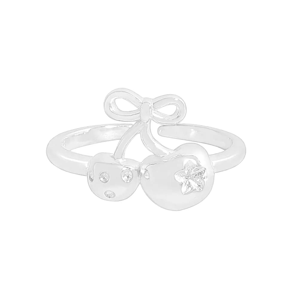 Bow Charm Ring in Silver — Sterling silver