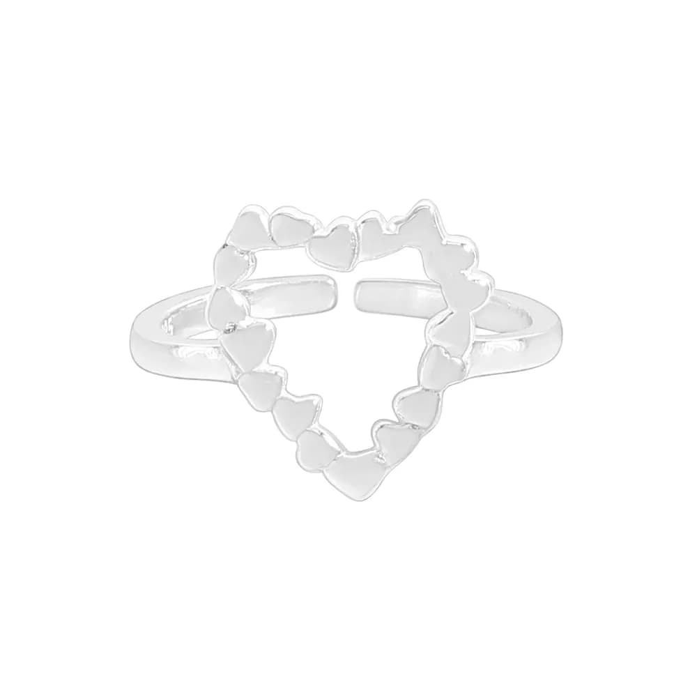 Heart Shape Ring in Silver — Sterling silver