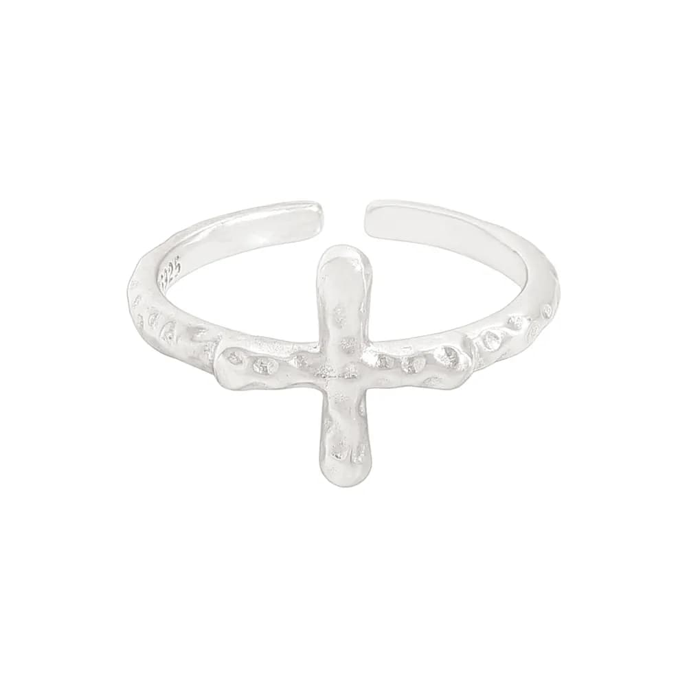 Crossbar Ring in Silver — Sterling silver