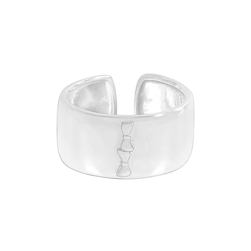 Vertical Link Ring in Silver — Sterling silver