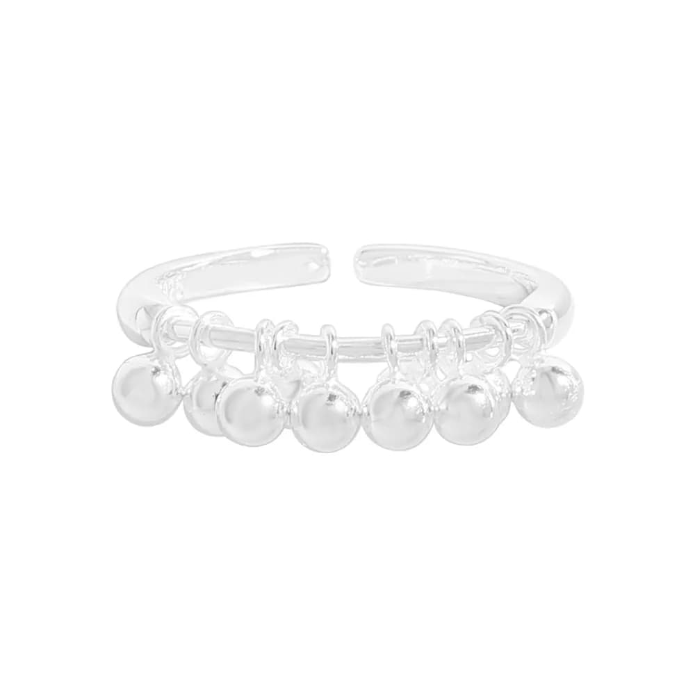 Ball Charm Ring in Silver — Sterling silver
