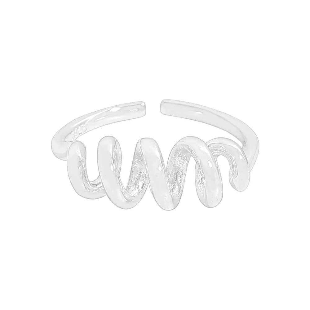 Spiral Coil Ring in Silver — Sterling silver