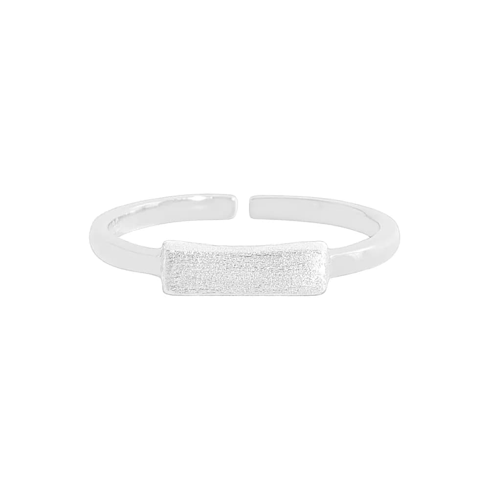 Textured Bar Ring in Silver — Sterling silver