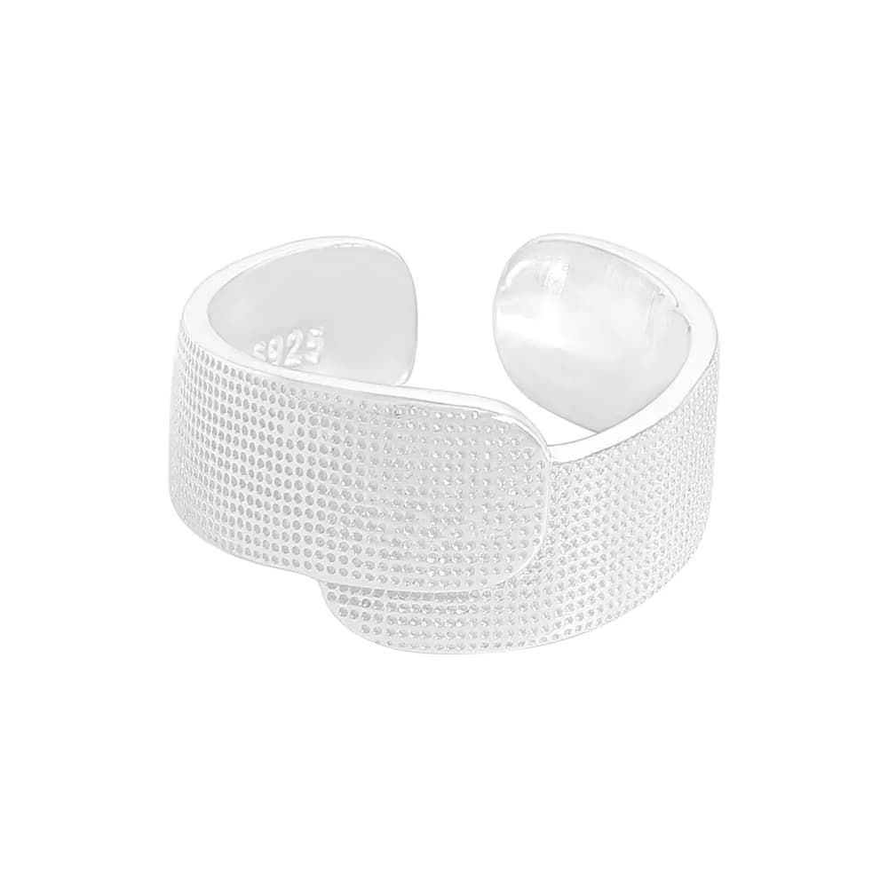 Polka Dot Band Ring in Silver — Sterling silver