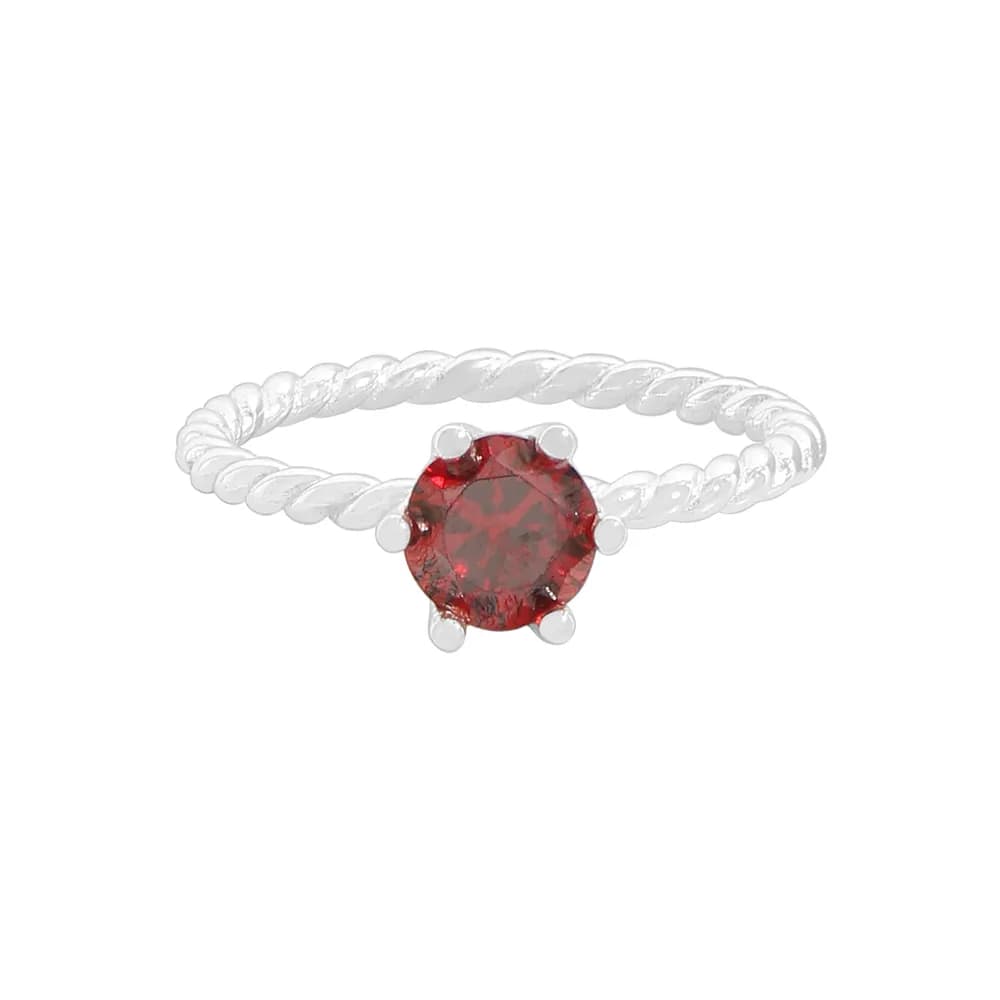 Twisted Rope Ring in Silver — Sterling silver