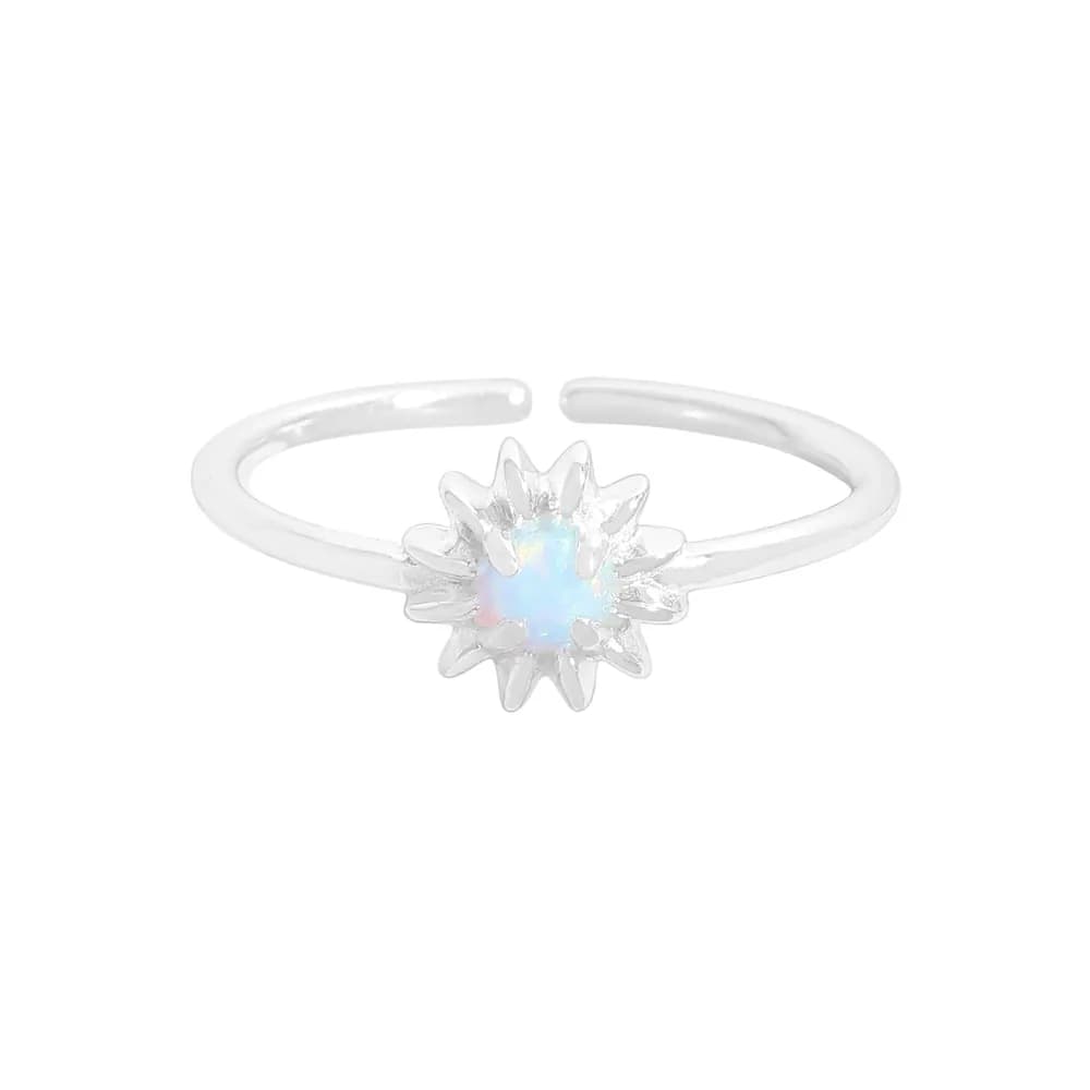 Sunburst Opal Ring in Silver — Sterling silver