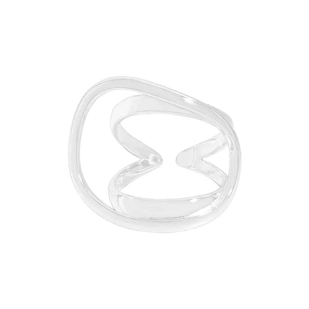 Interlocking Loop Ring in Silver — Sterling silver