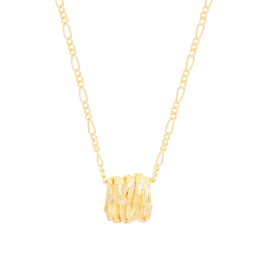 Layered Gold Pendant in Gold — Sterling silver