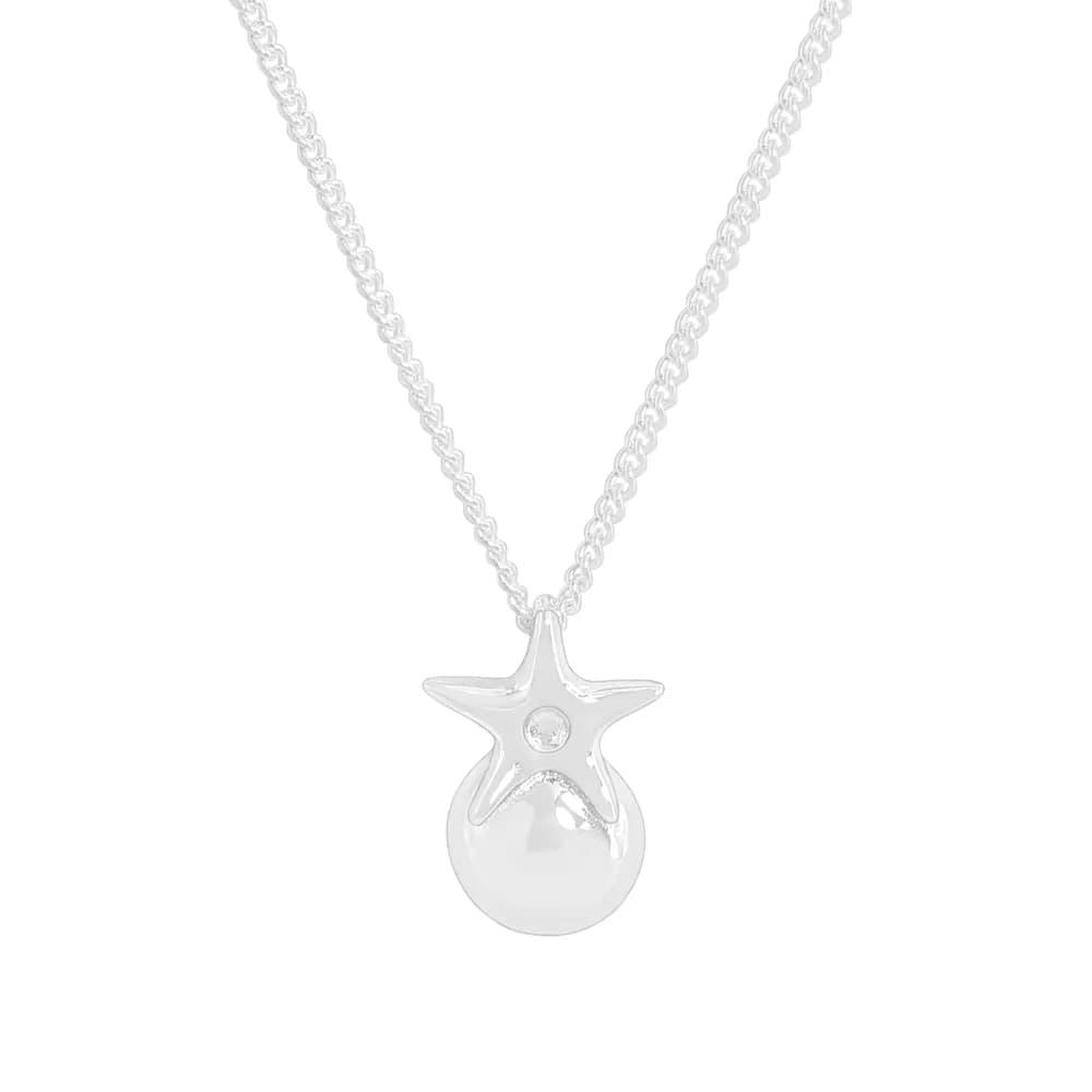 Star Pendant Necklace in Silver — Sterling silver