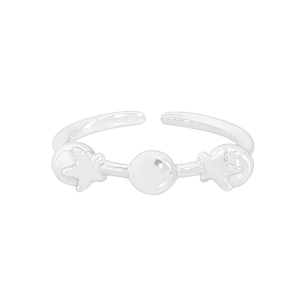 Clover Bead Ring in Silver — Sterling silver