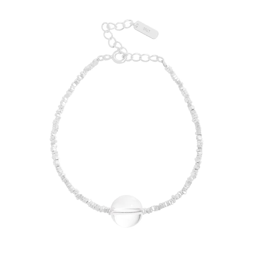 Beaded Sphere Bracelet in Silver — Sterling silver