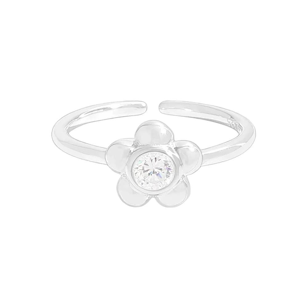 Flower Petal Ring in Silver — Sterling silver