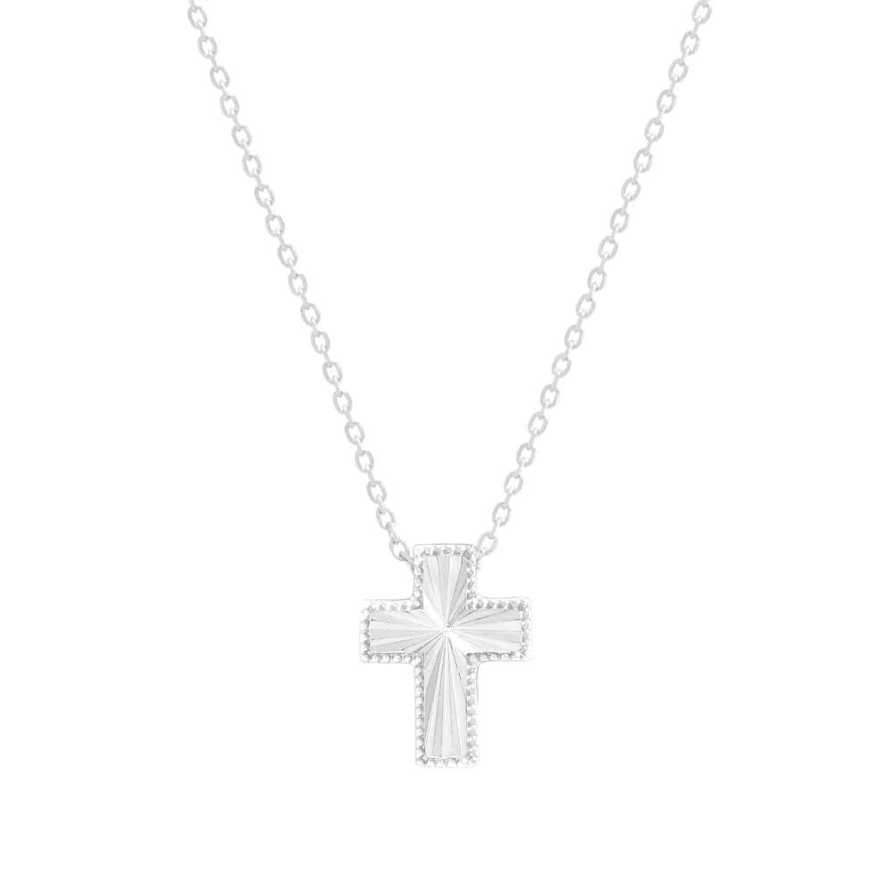 Cross Pendant Necklace in Silver — Sterling silver