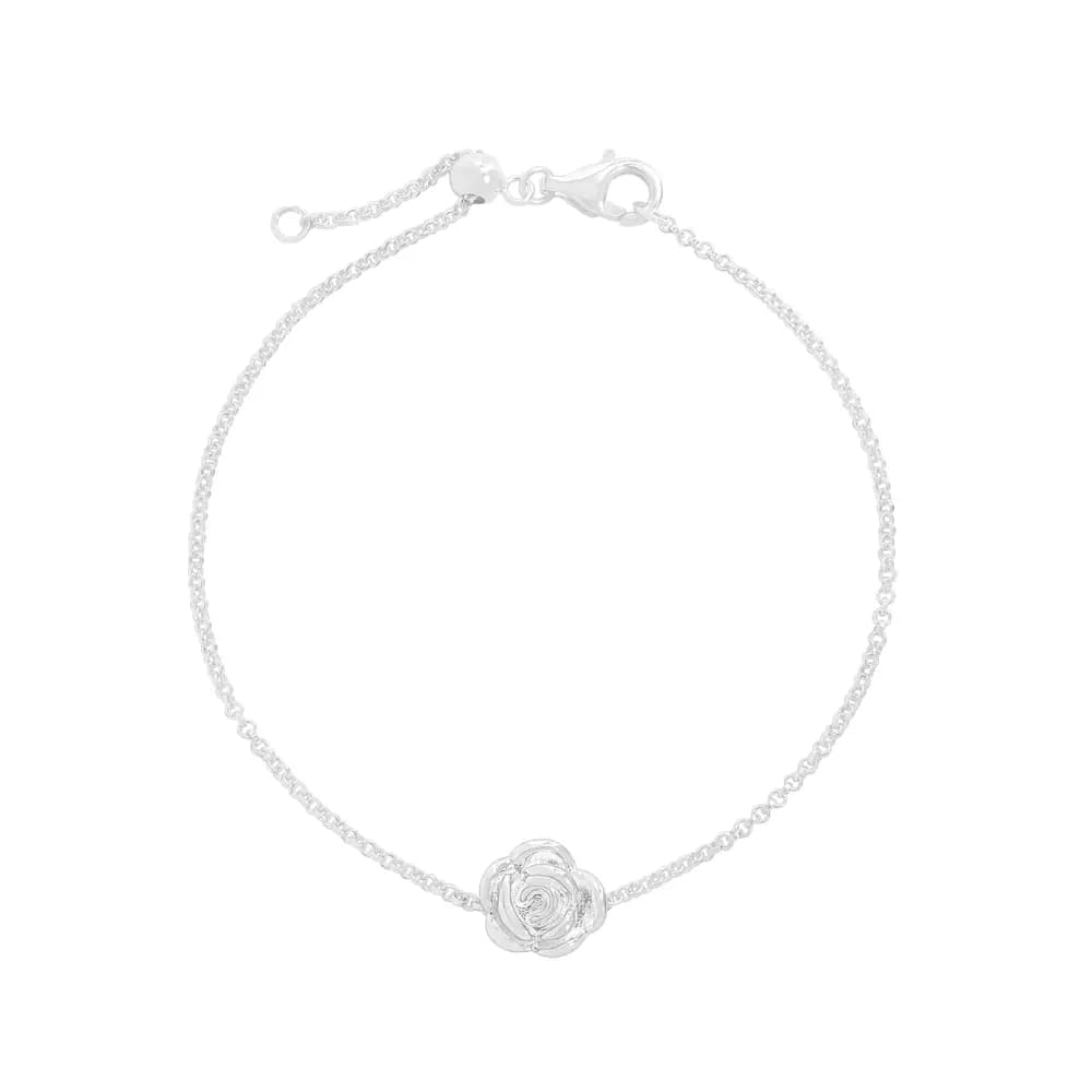 Rose Charm Bracelet in Silver — Sterling silver