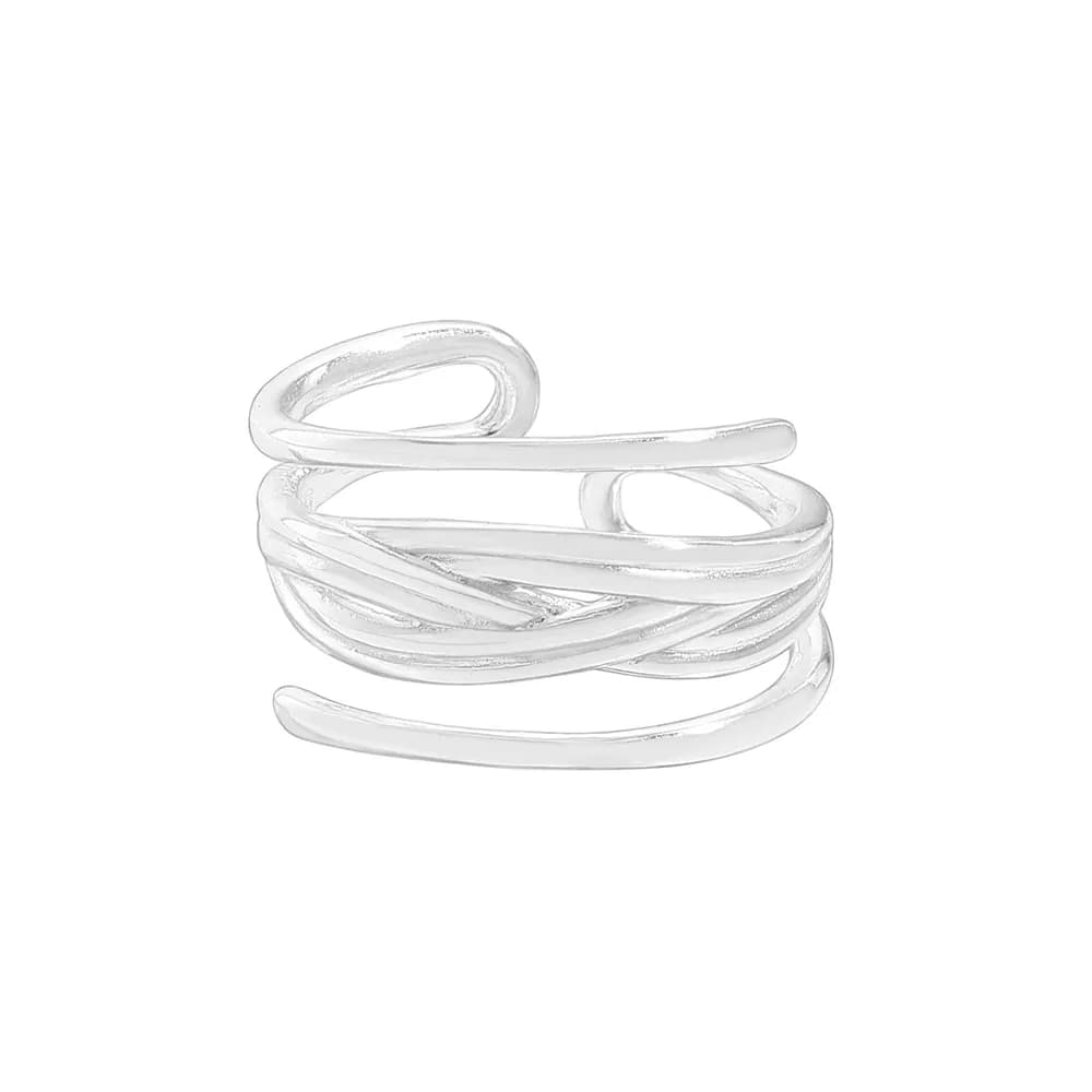 Crisscross Wire Ring in Silver — Sterling silver
