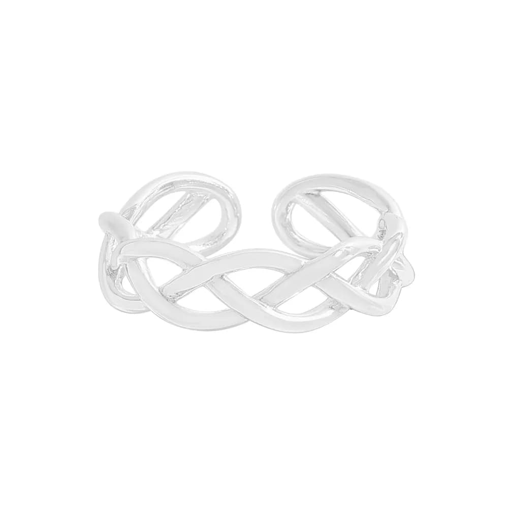 Interwoven Loop Ring in Silver — Sterling silver