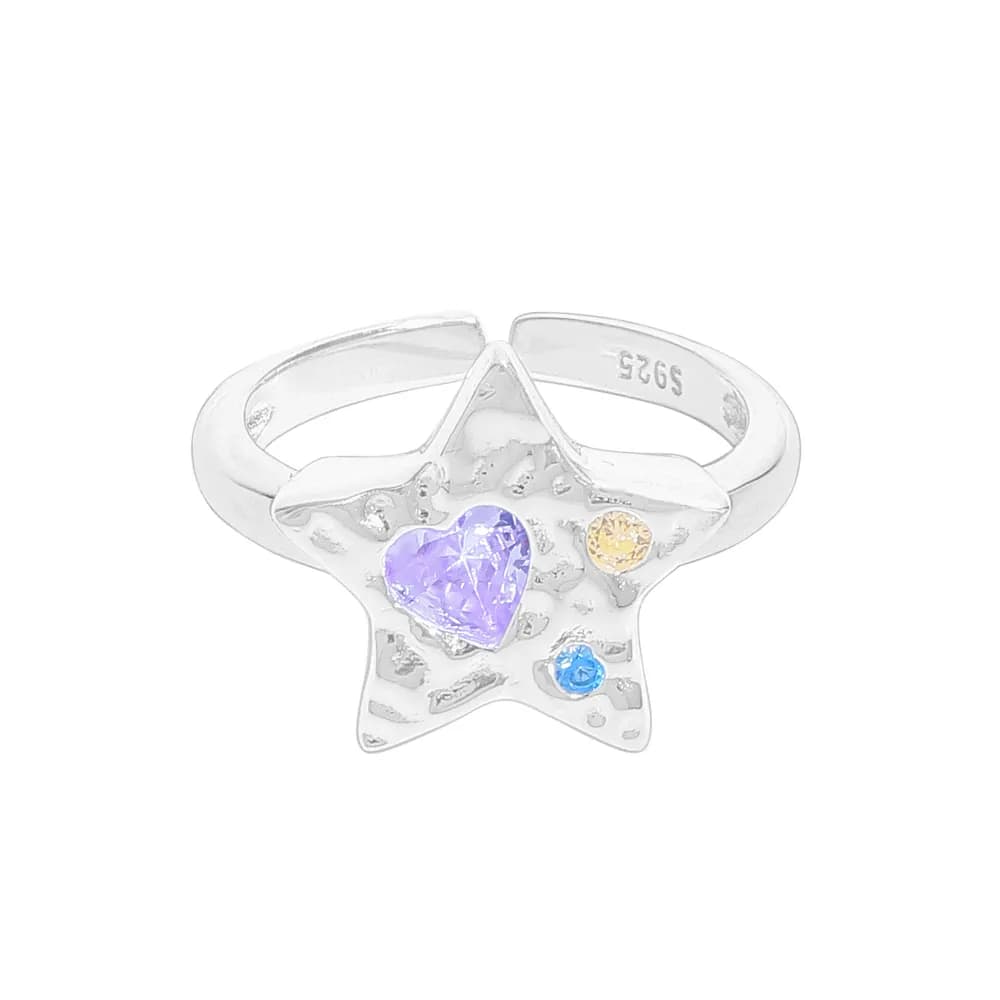 Star Shaped Ring in Silver — Sterling silver
