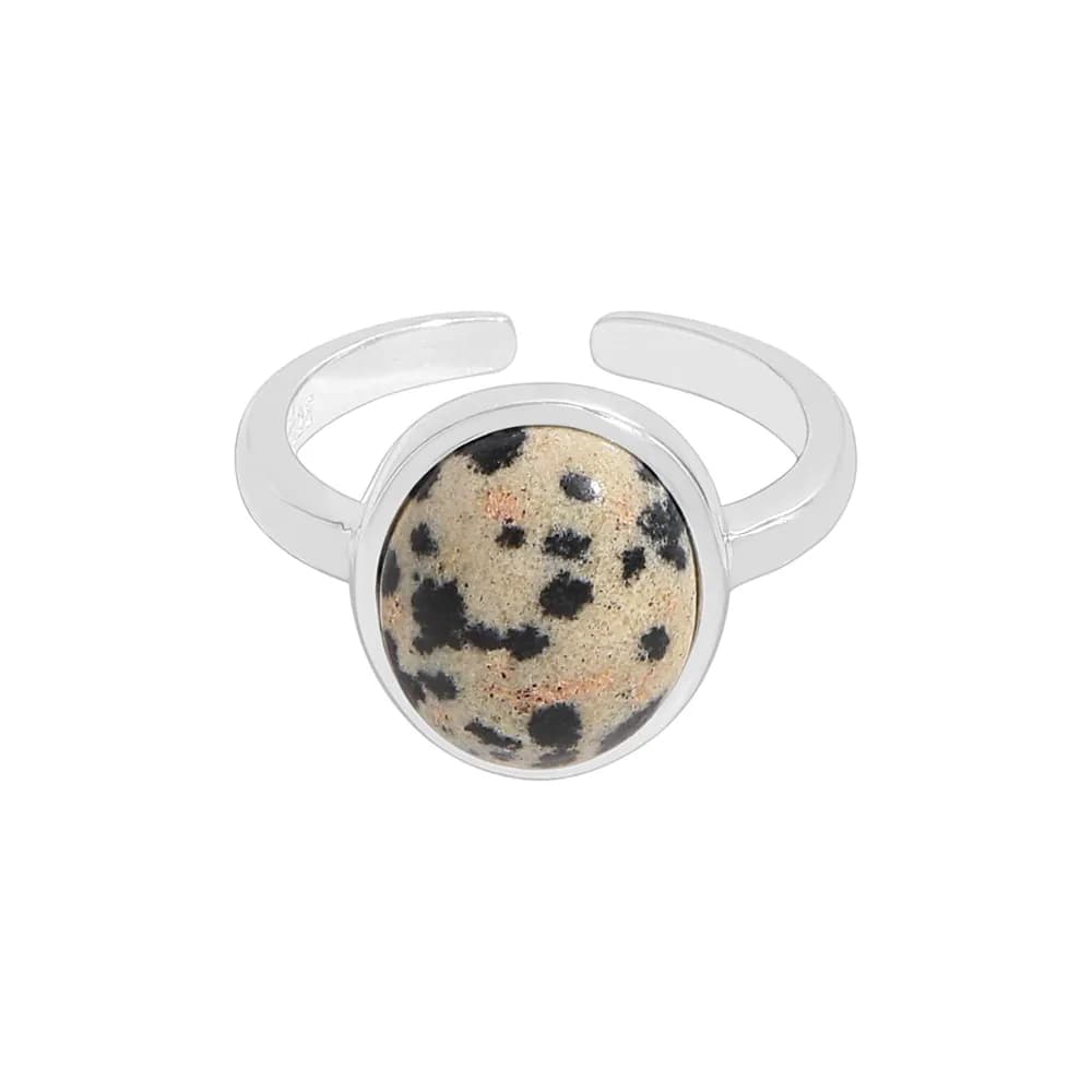 Dalmatian Jasper Ring in Silver — Sterling silver