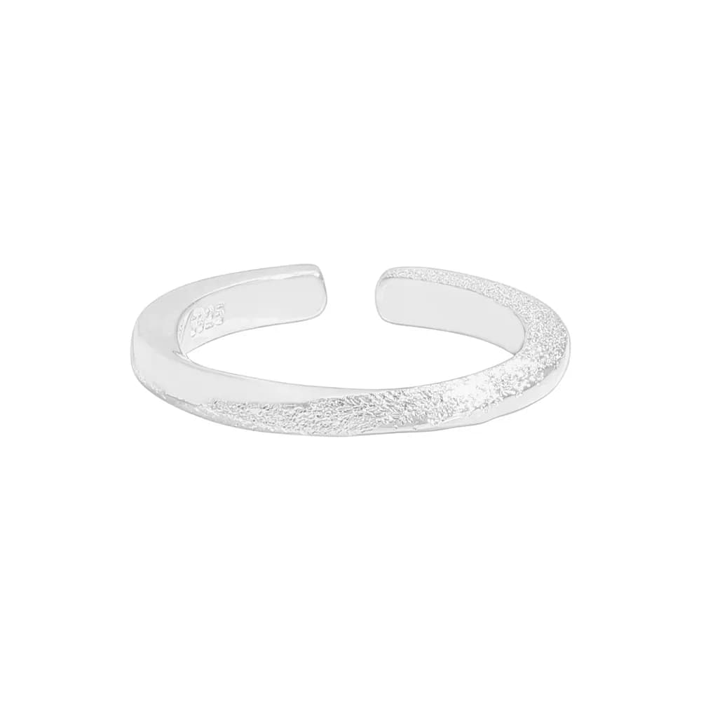 Textured Cuff Ring in Silver — Sterling silver