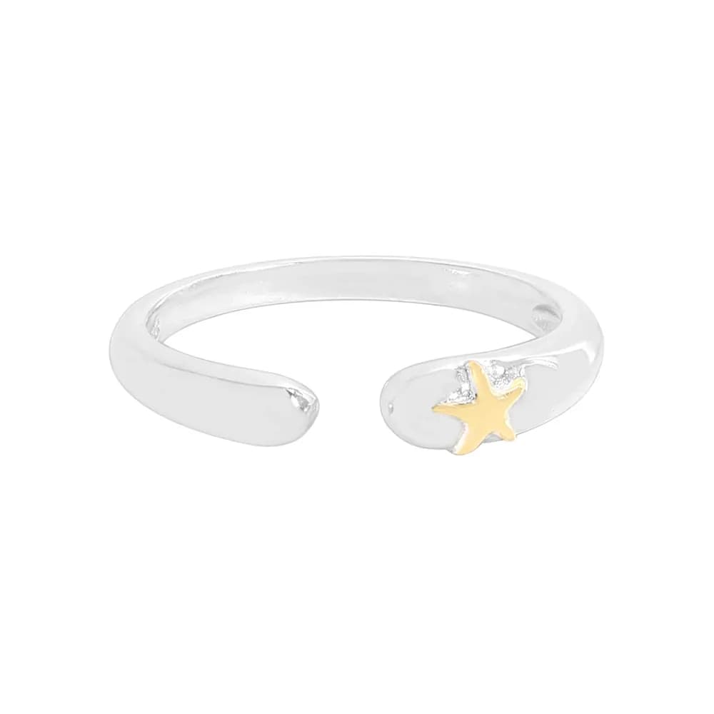 Star Accent Ring in Gold — Sterling silver