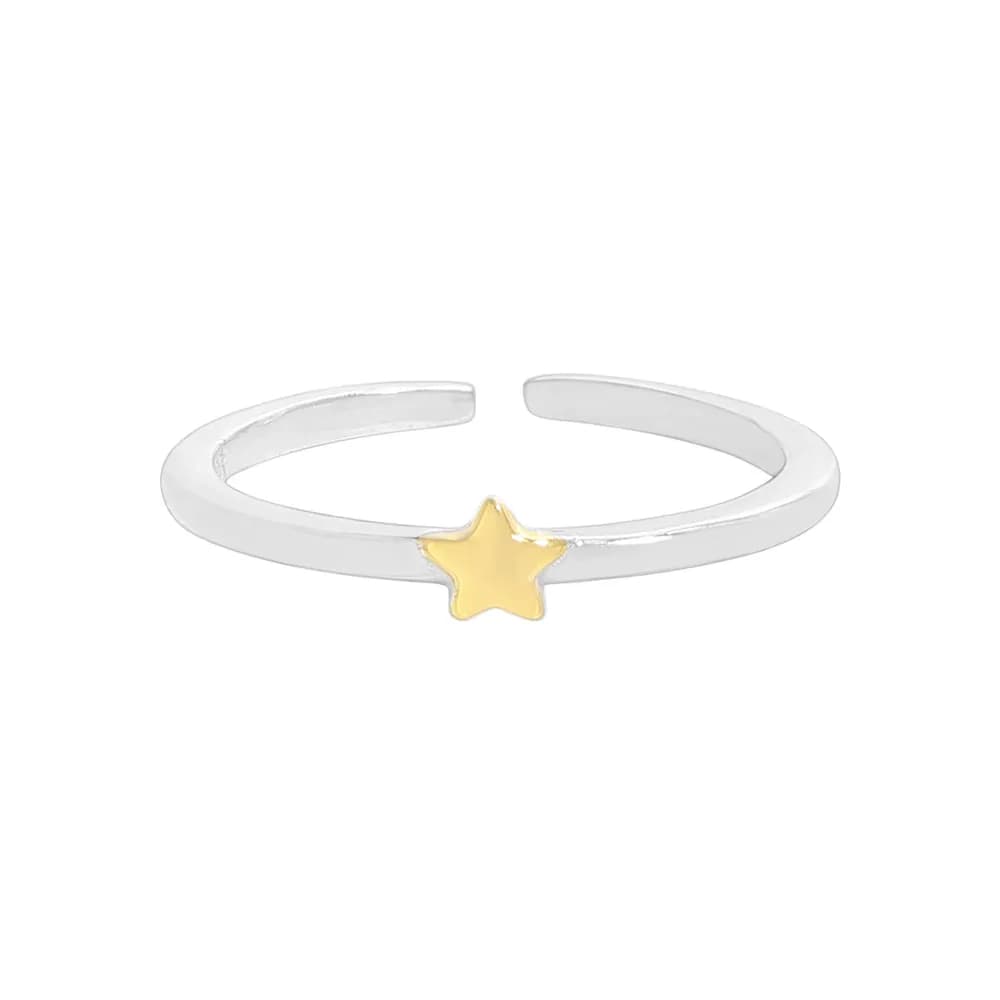 Star Accent Ring in Gold — Sterling silver