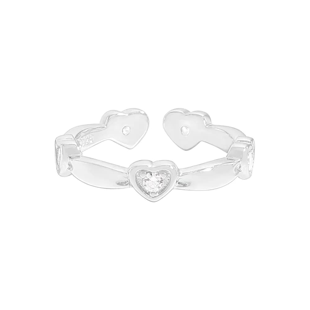 Heart Halo Ring in Silver — Sterling silver