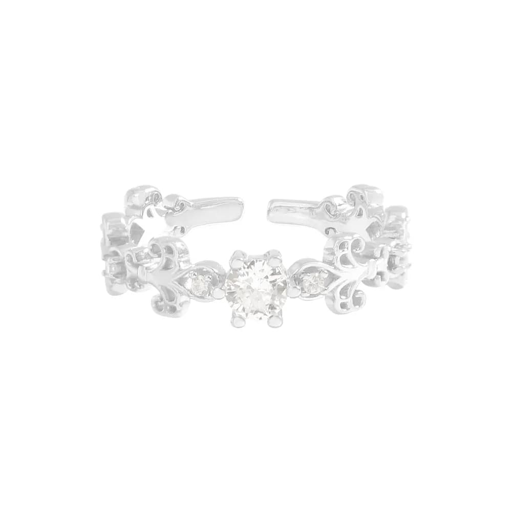 Filigree Floral Ring in Silver — Sterling silver