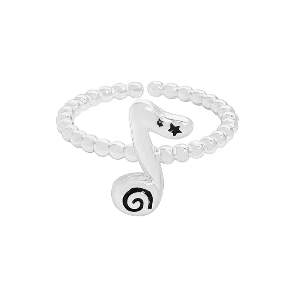 Treble Note Ring in Silver — Sterling silver