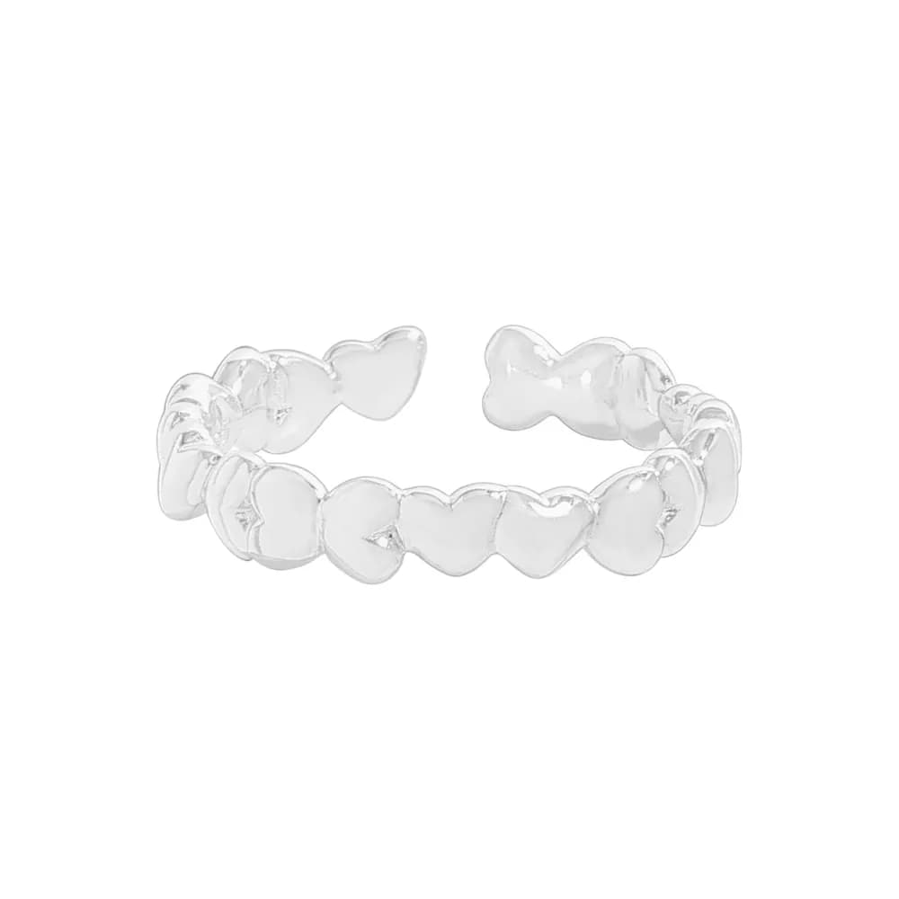 Heart Shaped Ring in Silver — Sterling silver