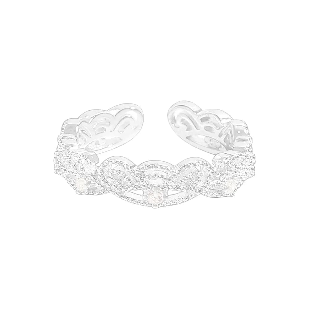 Heart Filigree Ring in Silver — Sterling silver
