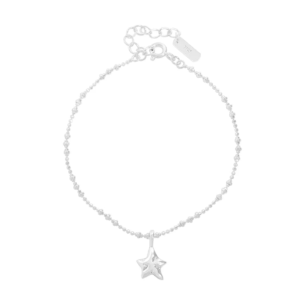 Star Bead Bracelet in Silver — Sterling silver