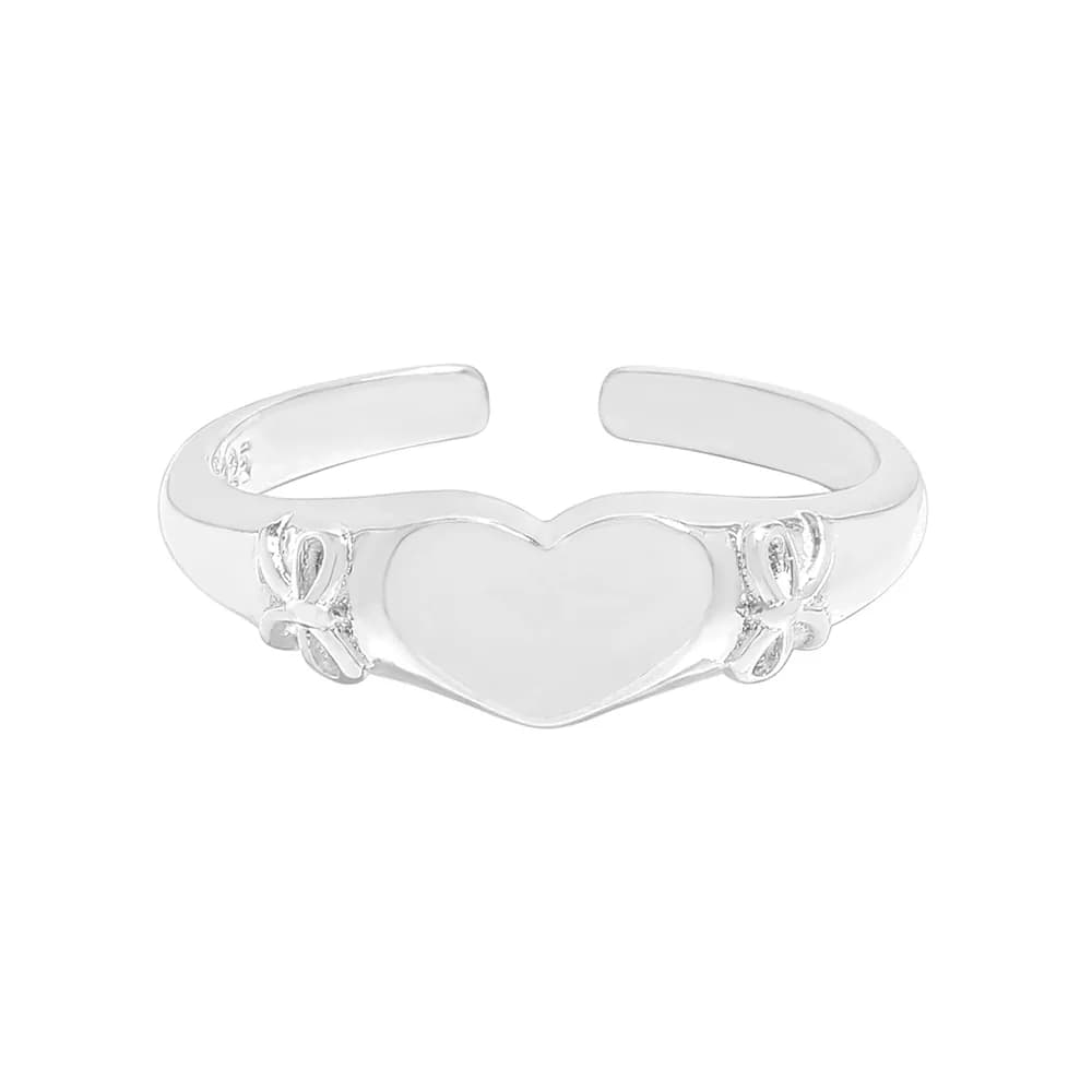Heart Center Ring in Silver — Sterling silver