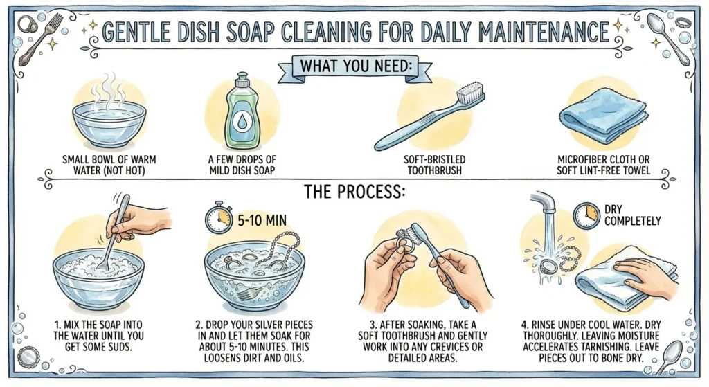 Gentle Dish Soap Cleaning for Daily Maintenance