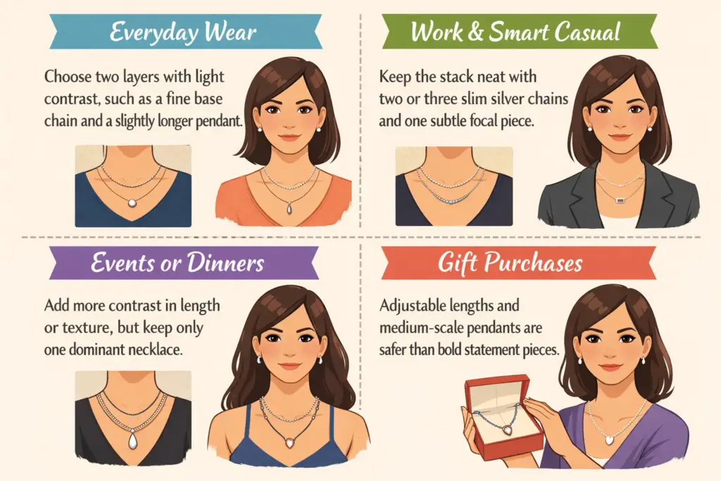 best layered necklace setup