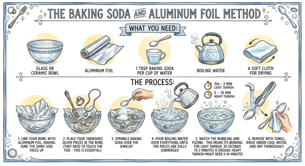 The Baking Soda and Aluminum Foil Method The Baking Soda and Aluminum Foil Method